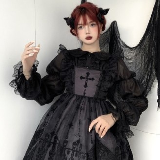 Cross Witch Girl Gothic Lolita Dress JSK (WS106)